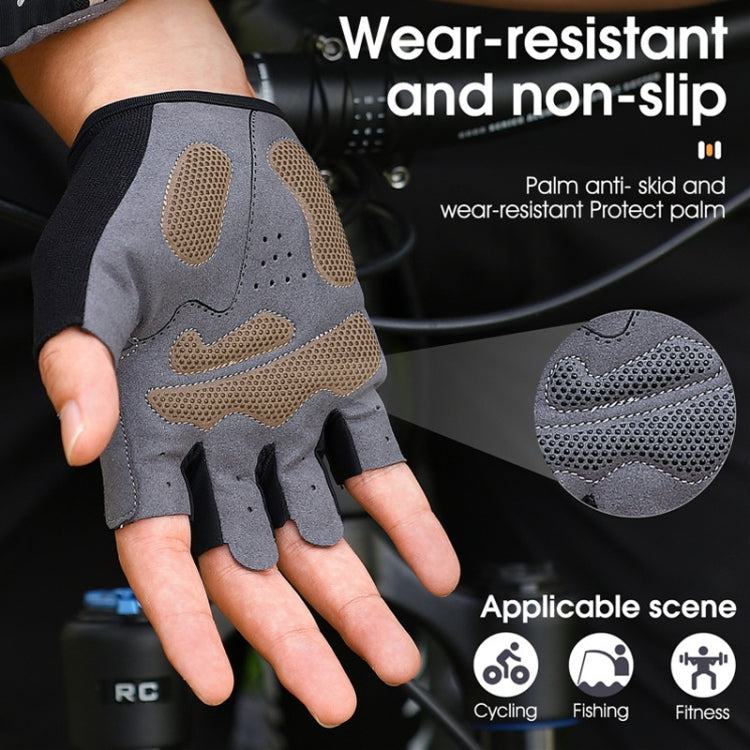 قفازات WEST BIKING YP0211222 نصف أصابع لركوب الدراجات بامتصاص الصدمات، M، L، XL