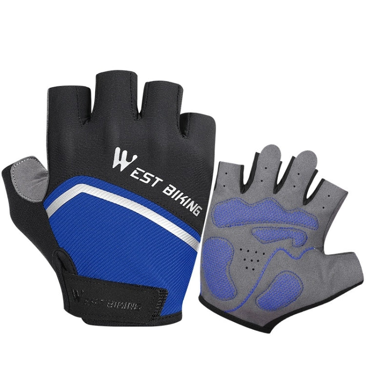 قفازات WEST BIKING YP0211222 نصف أصابع لركوب الدراجات بامتصاص الصدمات، M، L، XL