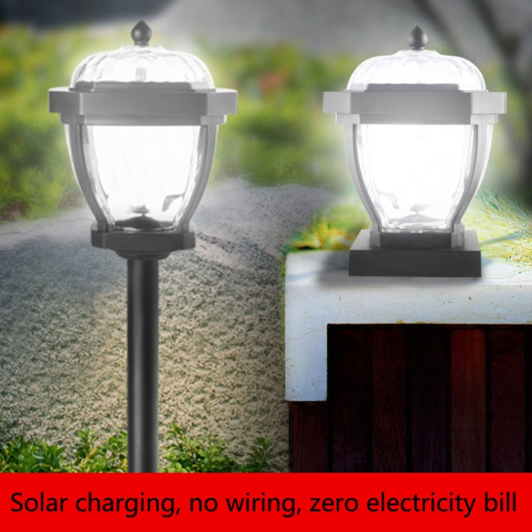 مصباح حديقة خارجي مقاوم للماء شمسي 2 مصباح LED، النمط: ضوء أبيض - مصباح العشب، ضوء دافئ - مصباح العشب، ضوء أبيض - غطاء العمود