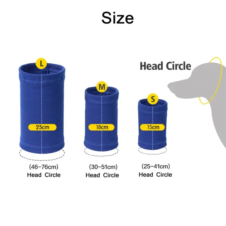غطاء رأس مريح للكلاب وشاح رأس لمنع الخوف، L, S