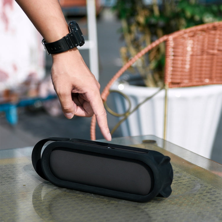 غطاء حماية سيليكون لمكبر صوت Beats Pill +، أسود، رمادي فاتح
