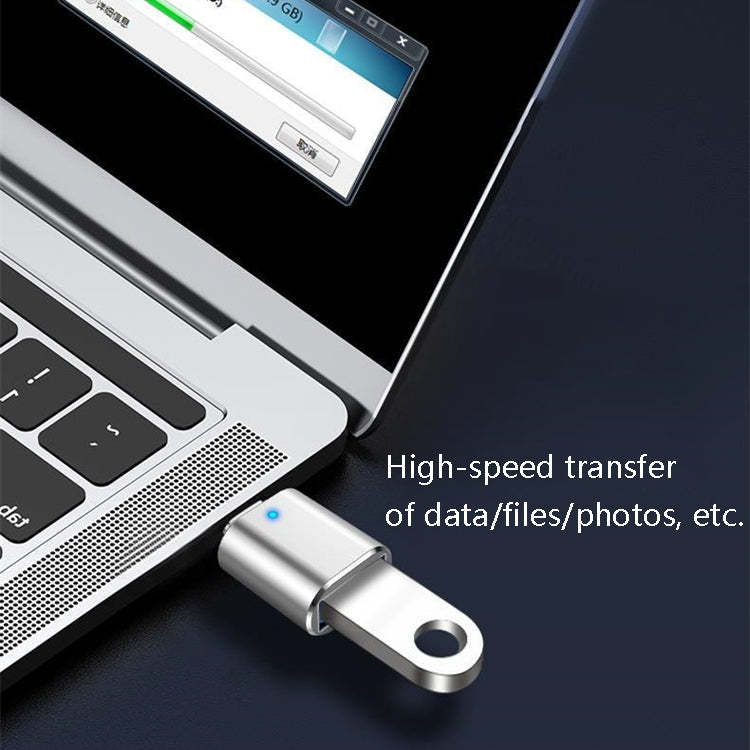 3 قطع محول OTG USB 3.0 أنثى إلى USB-C / Type-C ذكر مع ضوء مؤشر، 3 قطع مع مؤشر