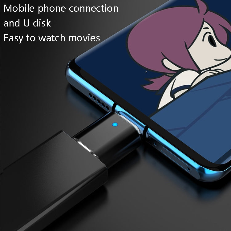 3 قطع محول OTG USB 3.0 أنثى إلى USB-C / Type-C ذكر مع ضوء مؤشر، 3 قطع مع مؤشر