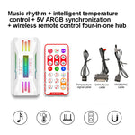 مروحة تبريد PWM 5V ARGB مع جهاز تحكم عن بعد لحافظة الكمبيوتر COOLMOON CM-MPAC، الأنماط: 4 في 1 (أبيض)، 4 في 1 (أسود)، جهاز تحكم 3 في 1 (أبيض)، جهاز تحكم 3 في 1 (أسود)