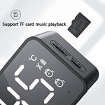 مكبر صوت بلوتوث منبه صغير مع مرآة ZXL-G50 يدعم بطاقة TF، ZXL-G50 أسود، ZXL-G50 أبيض، ZXL-G50 وردي