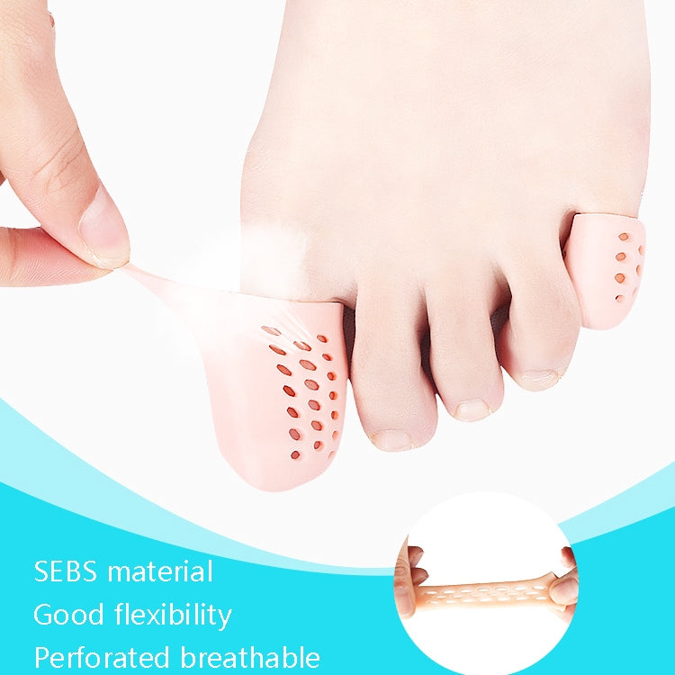 غطاء حماية لأصابع القدم مع ثقوب، كعب عالي مقاوم للتآكل والألم، XS، S، M، L