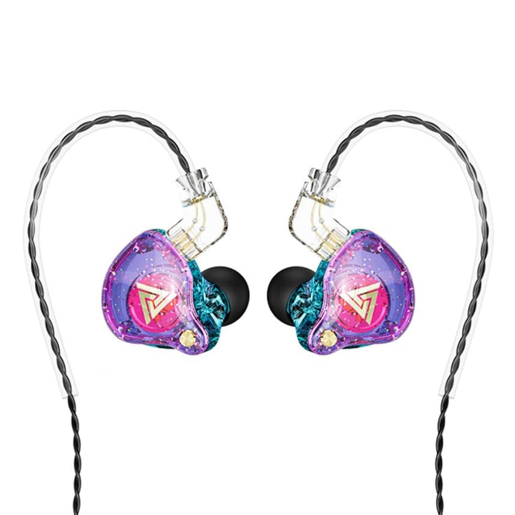 QKZ AK6 PRO سماعات أذن سلكية بمضخم صوت HiFi مع ميكروفون، ملونة، أسود، أبيض، أخضر