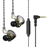 QKZ AK6 PRO سماعات أذن سلكية بمضخم صوت HiFi مع ميكروفون، ملونة، أسود، أبيض، أخضر