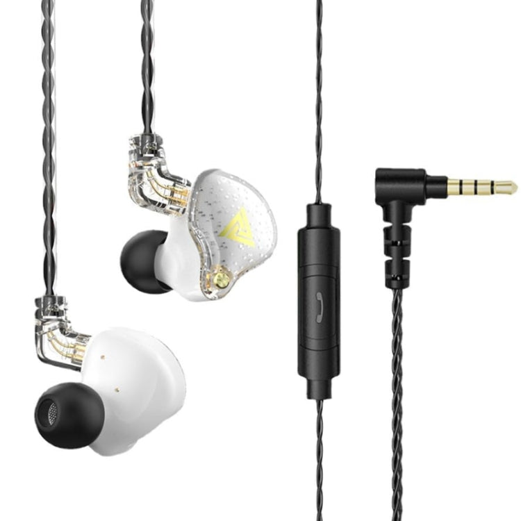 QKZ AK6 PRO سماعات أذن سلكية بمضخم صوت HiFi مع ميكروفون، ملونة، أسود، أبيض، أخضر