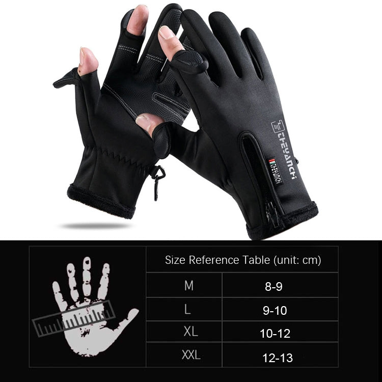 قفازات ركوب رياضية خارجية دافئة بدون أصابع مع شاشة لمس، صيد، M، L، XL، XXL