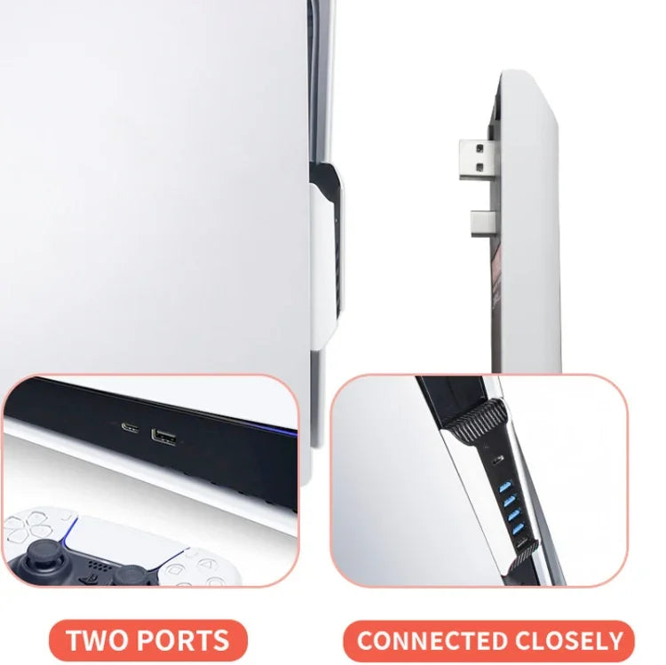 موزع USB 5 في 1 لجهاز PS5، لجهاز PS5 5 في 1