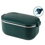 48W 1L  304 Stainless Steel Heating Lunch Box Can Be Plugged In, US Plug, 12V Car Plug, EU Plug, UK Plug