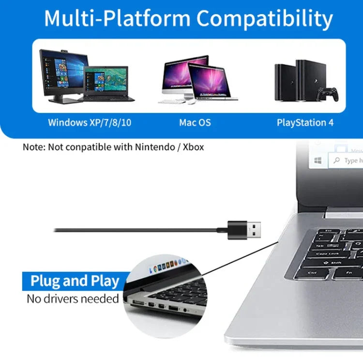 ميكروفون مكثف USB بقاعدة مرنة للكمبيوتر المكتبي MI520، إصدار USB مع ضوء RGB تنفسي