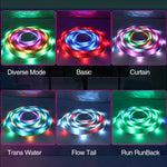 شريط إضاءة LED سيمفوني مع تحكم عن بعد 2.4 جيجاهرتز، الطول: 2 متر 28 LED، 3 متر 42 LED، 4 متر 56 LED، 5 متر 70 LED، 7.5 متر 105 LED، 10 متر 140 LED
