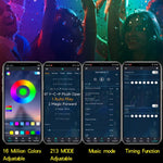 شريط إضاءة LED سيمفوني مع تحكم عن بعد 2.4 جيجاهرتز، الطول: 2 متر 28 LED، 3 متر 42 LED، 4 متر 56 LED، 5 متر 70 LED، 7.5 متر 105 LED، 10 متر 140 LED