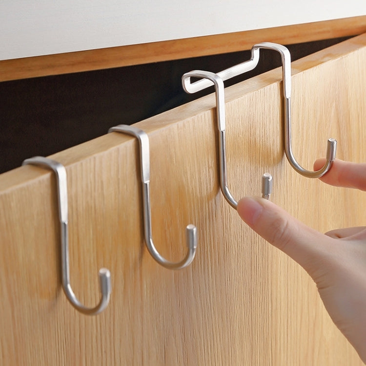 5pcs /Pack  S-Shaped Double Hook Stainless Steel Coat And Drawer Door Rear Hook, S-Shaped Double Hook