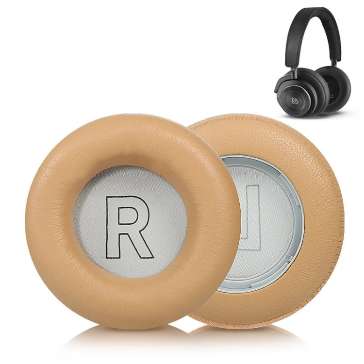 زوج سماعات إسفنجية من جلد أصلي لسماعات B&O BeoPlay H7 / H9 / H9i، H7 / H9 / H9i (أسود)، H7 / H9 / H9i (مشمشي)