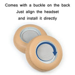 زوج سماعات إسفنجية من جلد أصلي لسماعات B&O BeoPlay H7 / H9 / H9i، H7 / H9 / H9i (أسود)، H7 / H9 / H9i (مشمشي)