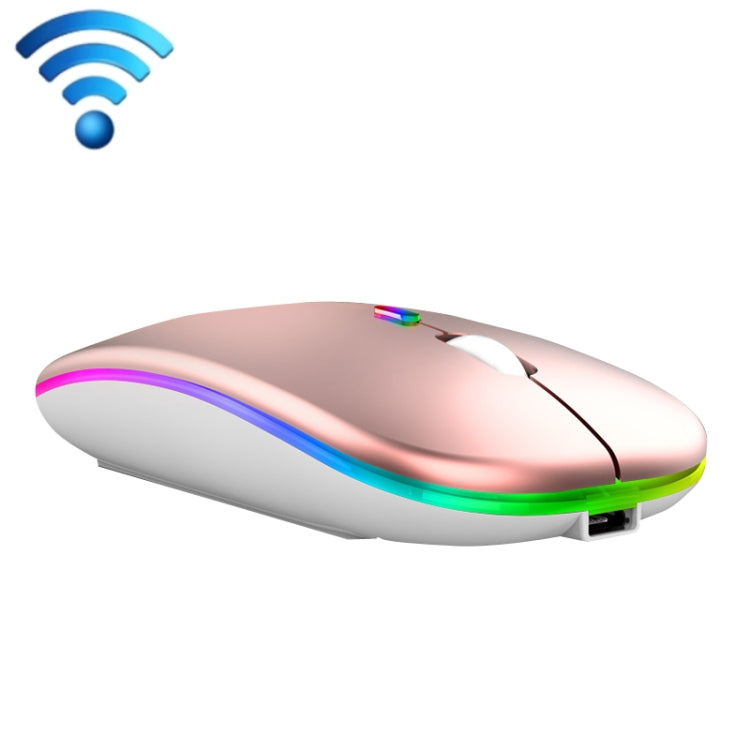 فأرة لاسلكية ملونة مضيئة C7002 بدقة 2400 DPI بأربعة أزرار، 2.4G أبيض، 2.4G ذهبي وردي، 2.4G أسود، 2.4G فضي رمادي، أوضاع مزدوجة أبيض، أوضاع مزدوجة أسود، أوضاع مزدوجة فضي، أوضاع مزدوجة ذهبي
