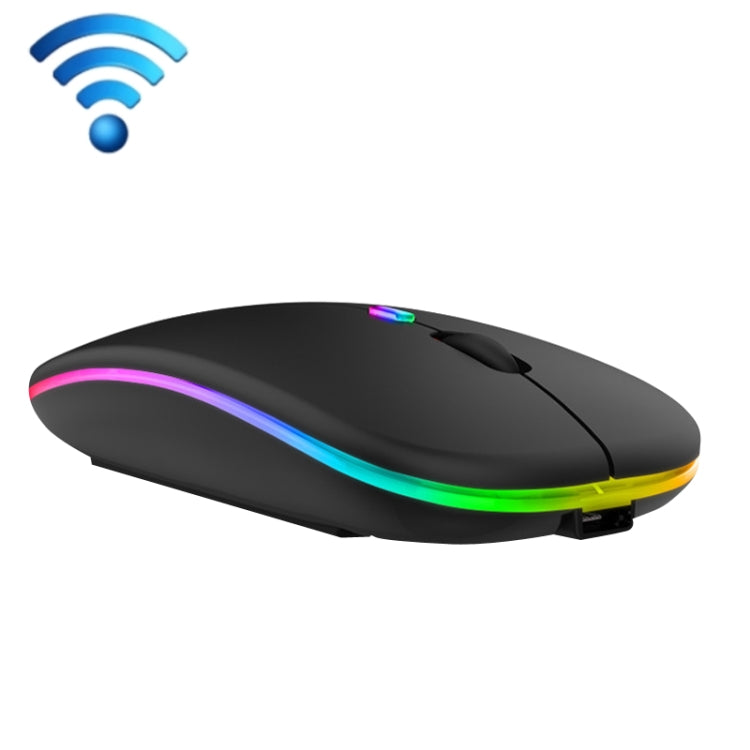 فأرة لاسلكية ملونة مضيئة C7002 بدقة 2400 DPI بأربعة أزرار، 2.4G أبيض، 2.4G ذهبي وردي، 2.4G أسود، 2.4G فضي رمادي، أوضاع مزدوجة أبيض، أوضاع مزدوجة أسود، أوضاع مزدوجة فضي، أوضاع مزدوجة ذهبي