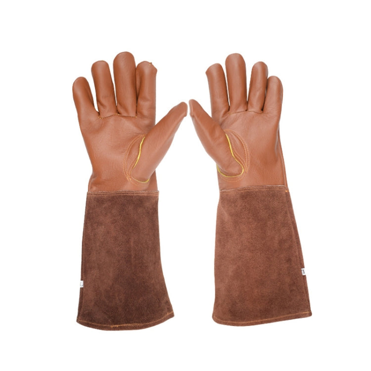 1 Pair Floral Garden Cut-Resistant Leather Gloves, Size:, S, L, XL