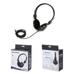 سماعة رأس Soyto SY808MV للصفوف الدراسية عبر الإنترنت والمكاتب، طول الكابل: 1.6 متر، أسود 3.5 مم، أسود 6.5 مم