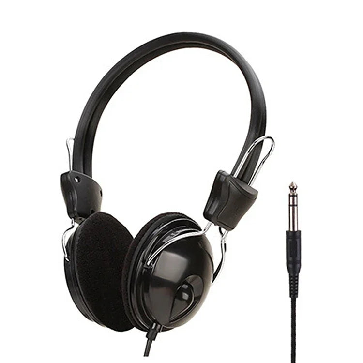 سماعة رأس Soyto SY808MV للصفوف الدراسية عبر الإنترنت والمكاتب، طول الكابل: 1.6 متر، أسود 3.5 مم، أسود 6.5 مم