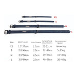 طوق جلد مزدوج الطبقة لكلاب JINMAOHOU، XS 34x1.7 سم، S 39x2.2 سم، M 49x2.7 سم، L 59x3.2 سم