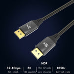 كابل شاشة DP1.4 إصدار 8K DisplayPort ذكر إلى ذكر، 0.5 متر، 1 متر، 1.5 متر، 2 متر، 3 متر، 5 متر، 7 متر، 10 متر