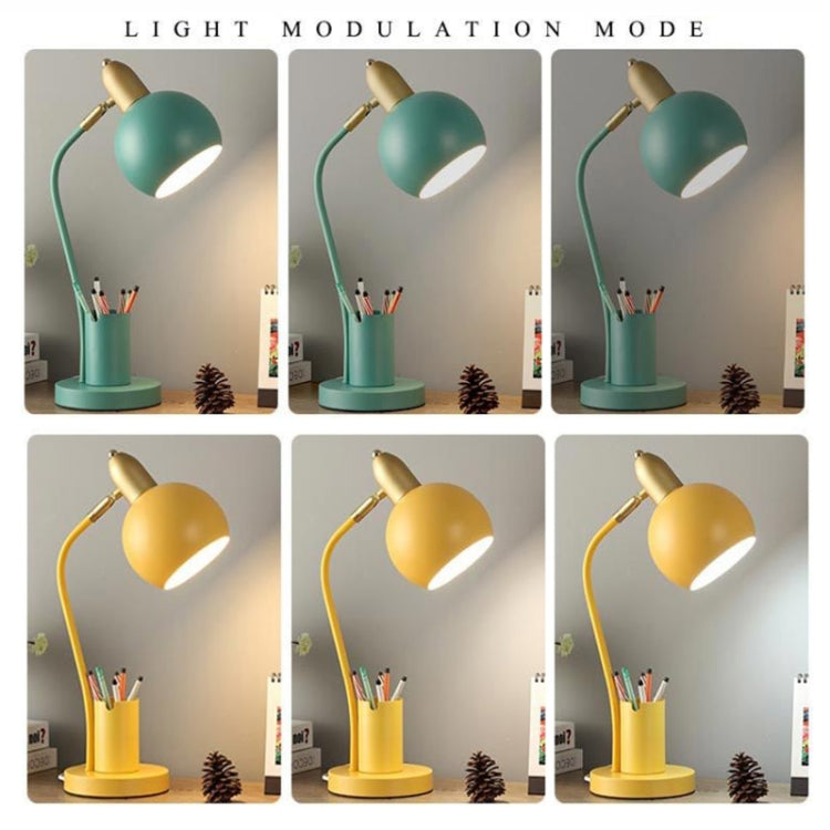 مصباح LED حماية للعين لطاولة الطلاب YY-1109 مع حامل قلم، قابس CN، المواصفات: ثلاثي الألوان، بدون لمبة
