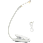 مصباح مشبك كتاب قابل للطي 8027D-2، 7 حبات LED حماية للعين، أبيض، أسود
