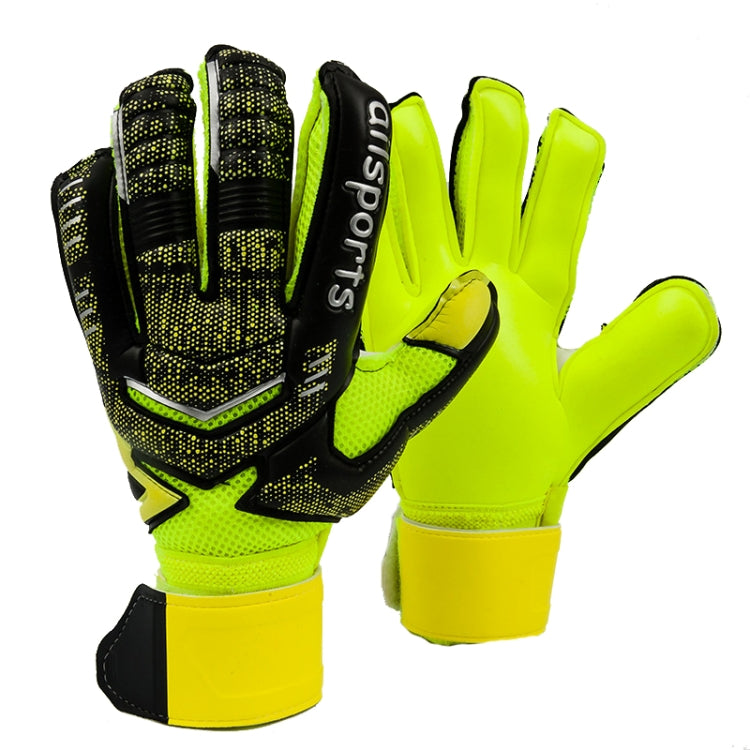 زوج واحد من قفازات حارس المرمى Ailsports ST5511 بسماكة حماية أصابع من اللاتكس، المقاسات: 5، 6، 7، 8، 9، 10، 11