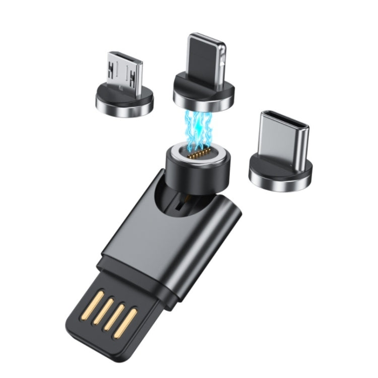 محول مغناطيسي USB محمول، ألوان عشوائية، وظيفة بيانات، وظيفة شحن