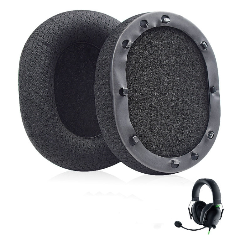 زوج واحد من وسادات الأذن لسماعة Razer BlackShark V2 X / V2 USB، اللون: جل أسود، شبكة سوداء، جل أسود، شبكة سوداء + خضراء