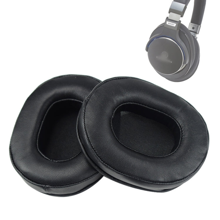 زوجان من وسادات الأذن الإسفنجية لسماعة Audio-Technica ATH-M50 / M40 / M50X / MSR7، جلد غنم أسود، جلد ماعز بني، جلد غنم كاكي، جلد ماعز أسود