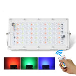 كشاف فيضان خارجي مقاوم للماء 50W LED RGB خفيف جداً مع جهاز تحكم عن بعد