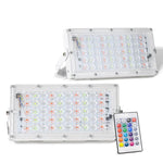كشاف فيضان خارجي مقاوم للماء 50W LED RGB خفيف جداً مع جهاز تحكم عن بعد