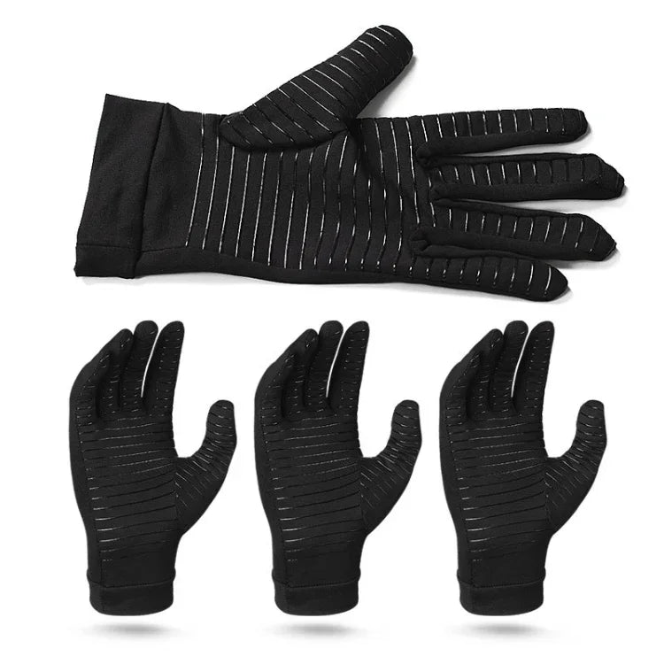 Copper Fiber Pressure Sports Fitness Anti-Slip Gloves, Size:, S, M, L