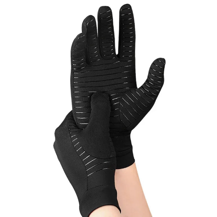 Copper Fiber Pressure Sports Fitness Anti-Slip Gloves, Size:, S, M, L