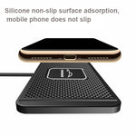 15W QI Car Wireless Charging Anti-Skid Pad, C1 30cm Cable