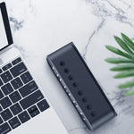 مكبر صوت بلوتوث صغير Havit M3 مع ساعة مرآة ومضخم صوت، المواصفات: 1200mAh (أسود)، 1200mAh (أبيض)