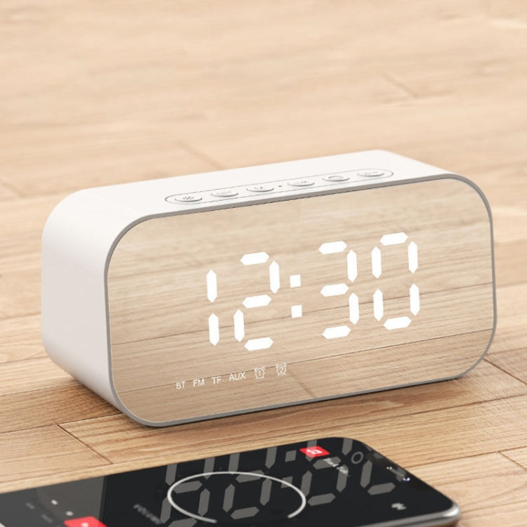 مكبر صوت بلوتوث صغير Havit M3 مع ساعة مرآة ومضخم صوت، المواصفات: 1200mAh (أسود)، 1200mAh (أبيض)