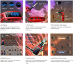 جهاز إرسال واستقبال لاسلكي للجيتار بمقبس 6.35 مم U12DX قابل لإعادة الشحن، U12DX أحمر، U12DX أسود