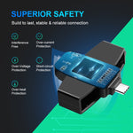 قارئ بطاقات ذكي Rocketek CSCR3 CAC نوع-C لبطاقات البنك والضرائب وبطاقات SIM/IC وبطاقات الهوية