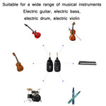 C01 Electric Guitar Wireless Audio Transmitter Receiver, Black