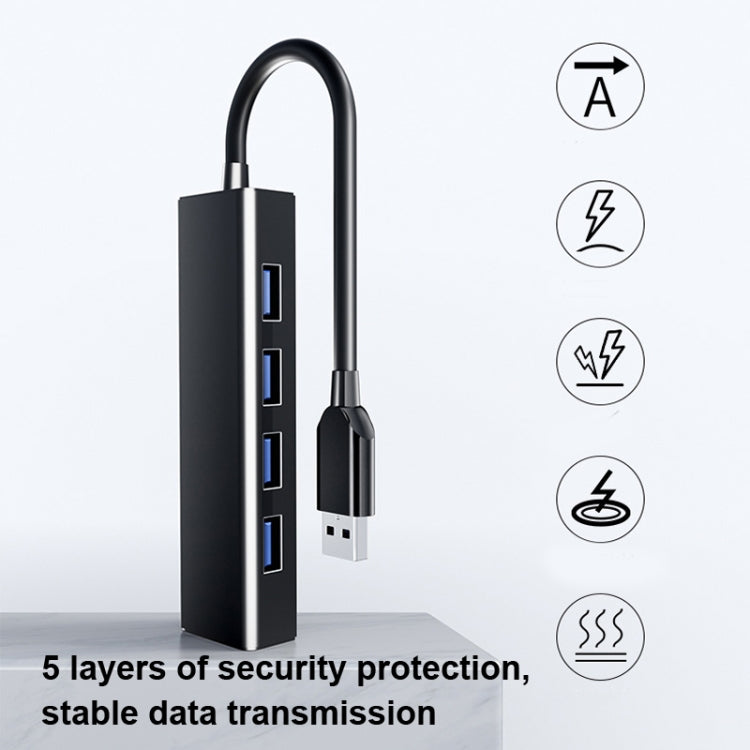 محول موزع 4 منافذ USB 2.0، طول الكابل: 15 سم، النمط: بدون شريط إضاءة، مع شريط إضاءة أسود، مع شريط إضاءة أبيض