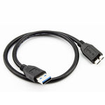 كابل بيانات USB 3.0 ذكر إلى Micro USB للقرص الصلب الخارجي المحمول، طول الكابل: 1.8 متر