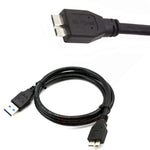 كابل بيانات USB 3.0 ذكر إلى Micro USB للقرص الصلب الخارجي المحمول، طول الكابل: 1.8 متر