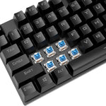لوحة مفاتيح ميكانيكية مضيئة للألعاب سلكية XUNFOX K80 87 مفتاح، طول الكابل: 1.5م، أبيض أصفر، أسود رمادي، وردي أبيض، أزرق أبيض، أبيض أزرق، أصفر أبيض، رمادي أسود