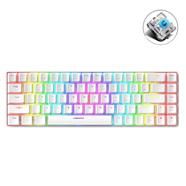 لوحة مفاتيح ميكانيكية للألعاب مضيئة RGB ZIYOU LANG T8 68 مفتاح، طول الكابل: 1.6م، T8 أسود محور أخضر، T8 أسود محور شاي، T8 أبيض محور أخضر، T8 أبيض محور أحمر، T8 أزرق محور أخضر، T8 وردي محور أخضر